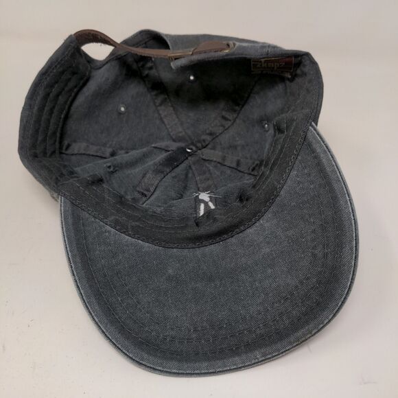 ZKAPZ Men's Slideback Hat Gray OSFA Embroidered Stick Figure Waving Logo - Picture 9 of 11